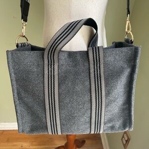 Crossbody Bag by Monoprix. Wool blend, adj. straps, grey, boxy shape. Very Nice!